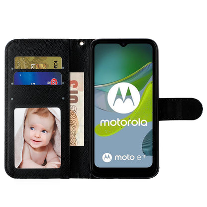 For Motorola Moto G73 5G 3D Pattern Printing PU Leather Case Flip Stand Wallet Phone Cover with Strap