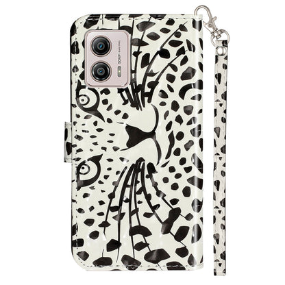 For Motorola Moto G73 5G 3D Pattern Printing PU Leather Case Flip Stand Wallet Phone Cover with Strap