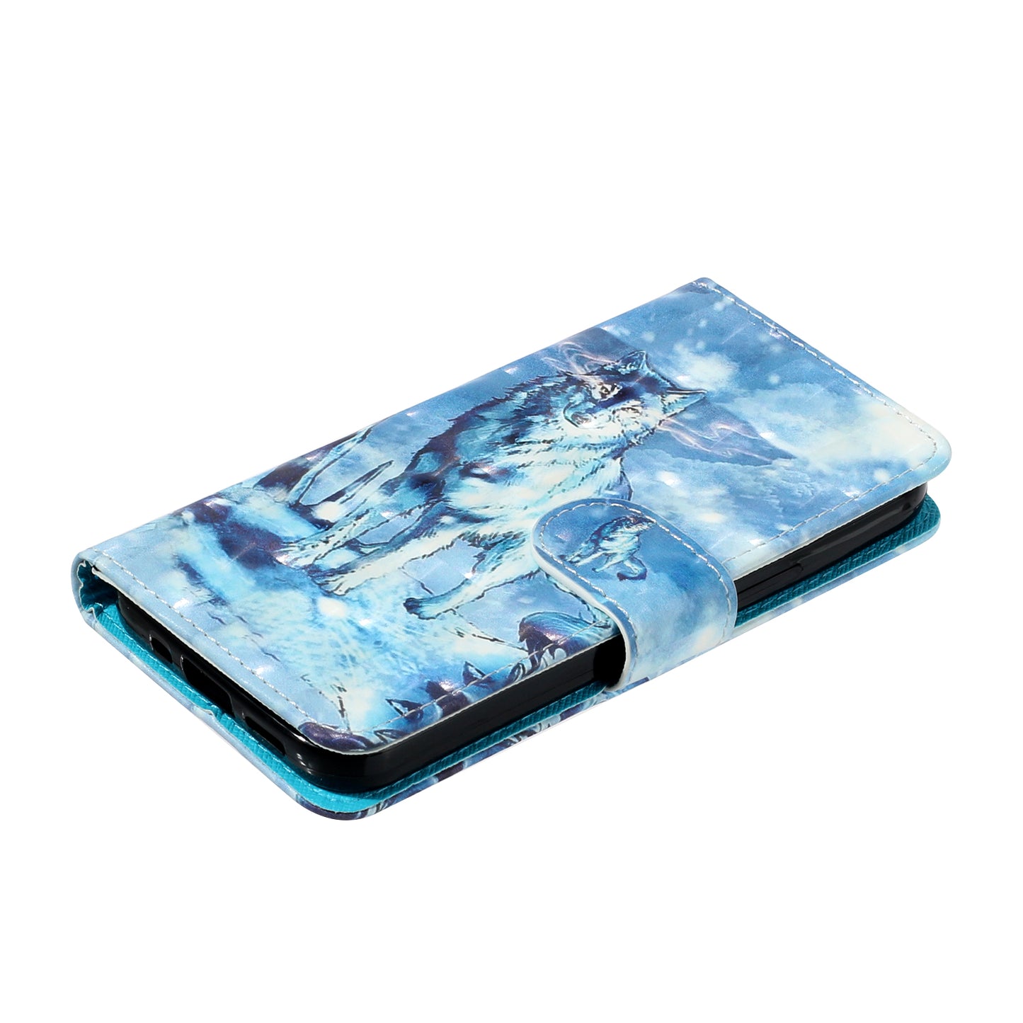 For Motorola Moto G73 5G 3D Pattern Printing PU Leather Case Flip Stand Wallet Phone Cover with Strap