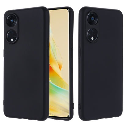 For Oppo Reno8 T 5G / A1 Pro 5G Liquid Silicone Soft Lining Cover Anti-Scratch Phone Case with Strap