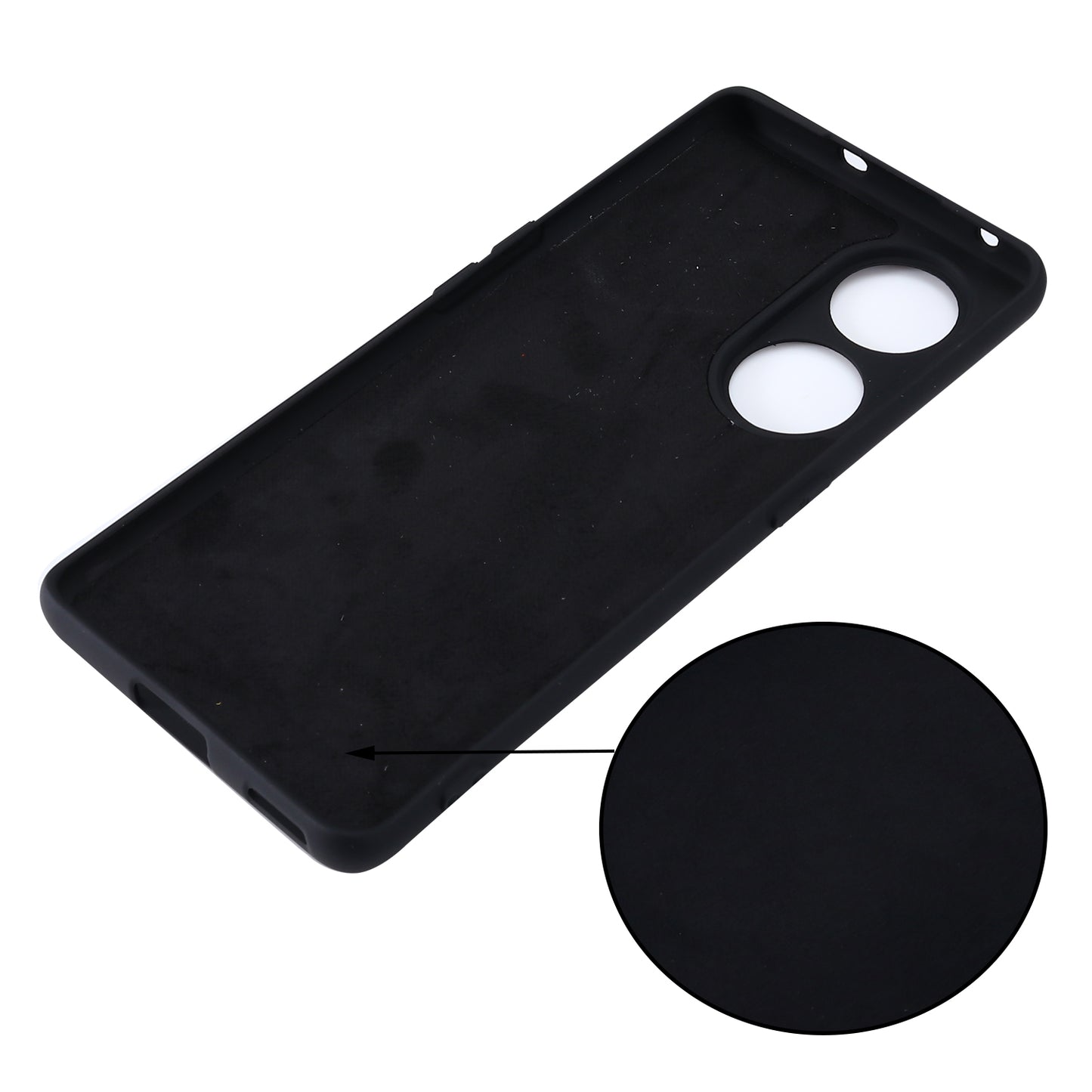 For Oppo Reno8 T 5G / A1 Pro 5G Liquid Silicone Soft Lining Cover Anti-Scratch Phone Case with Strap