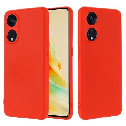 For Oppo Reno8 T 5G / A1 Pro 5G Liquid Silicone Soft Lining Cover Anti-Scratch Phone Case with Strap