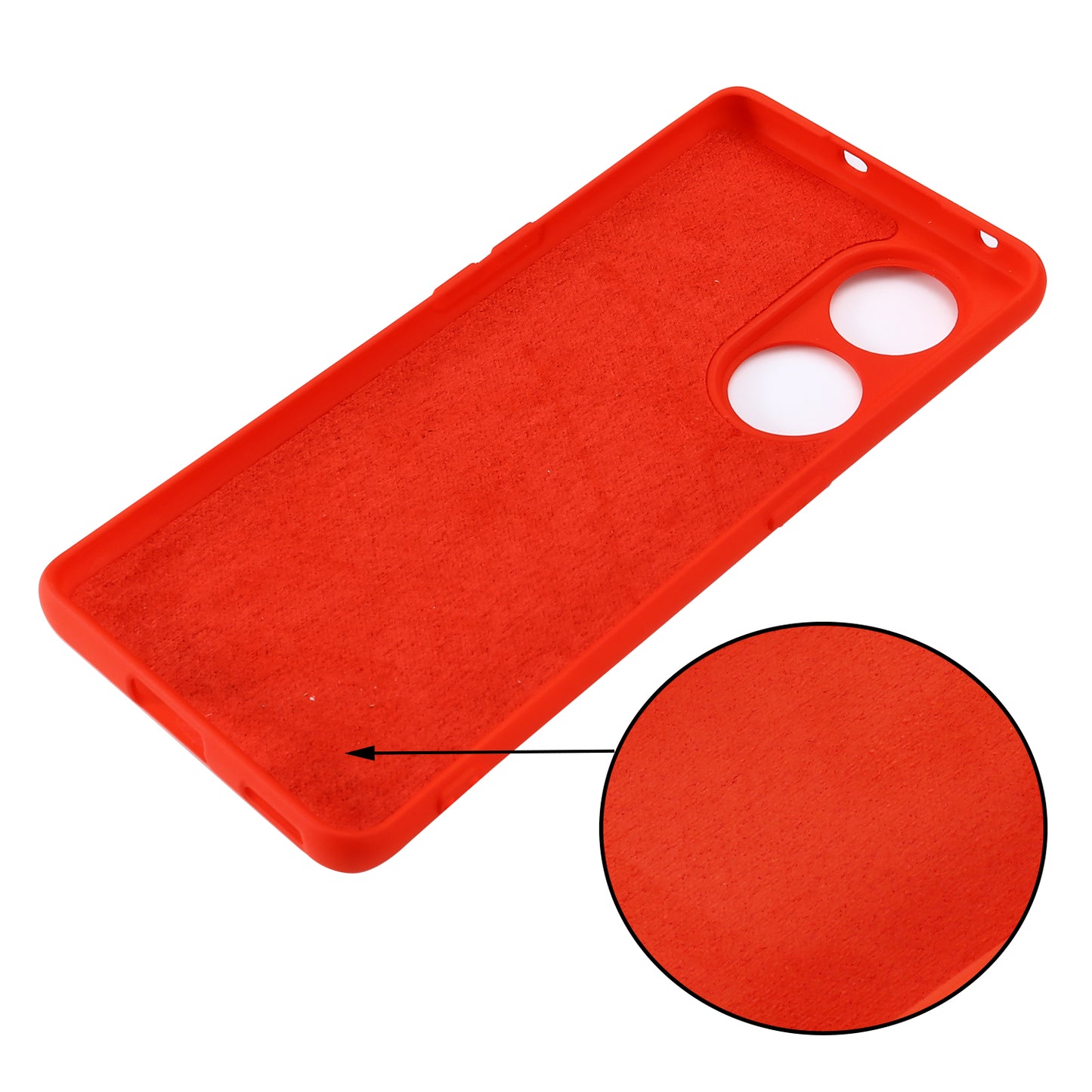For Oppo Reno8 T 5G / A1 Pro 5G Liquid Silicone Soft Lining Cover Anti-Scratch Phone Case with Strap