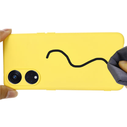 For Oppo Reno8 T 5G / A1 Pro 5G Liquid Silicone Soft Lining Cover Anti-Scratch Phone Case with Strap