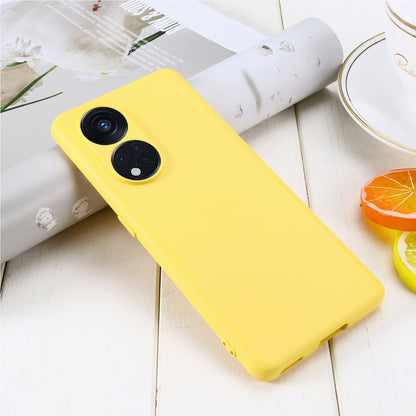 For Oppo Reno8 T 5G / A1 Pro 5G Liquid Silicone Soft Lining Cover Anti-Scratch Phone Case with Strap