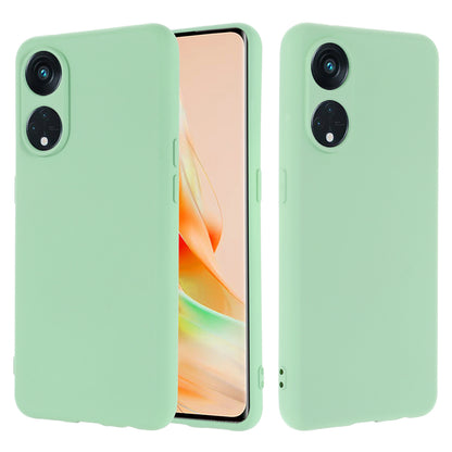 For Oppo Reno8 T 5G / A1 Pro 5G Liquid Silicone Soft Lining Cover Anti-Scratch Phone Case with Strap