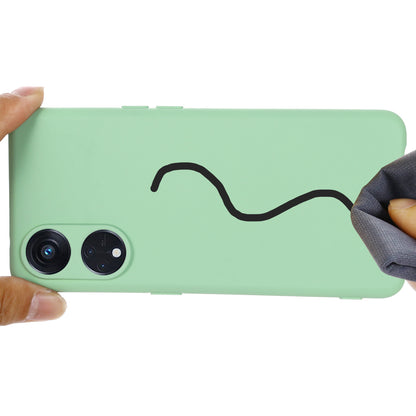 For Oppo Reno8 T 5G / A1 Pro 5G Liquid Silicone Soft Lining Cover Anti-Scratch Phone Case with Strap