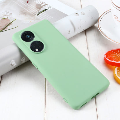 For Oppo Reno8 T 5G / A1 Pro 5G Liquid Silicone Soft Lining Cover Anti-Scratch Phone Case with Strap