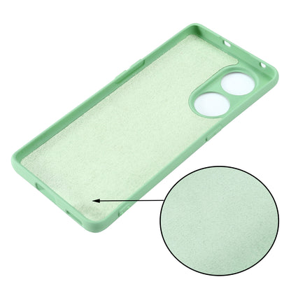For Oppo Reno8 T 5G / A1 Pro 5G Liquid Silicone Soft Lining Cover Anti-Scratch Phone Case with Strap
