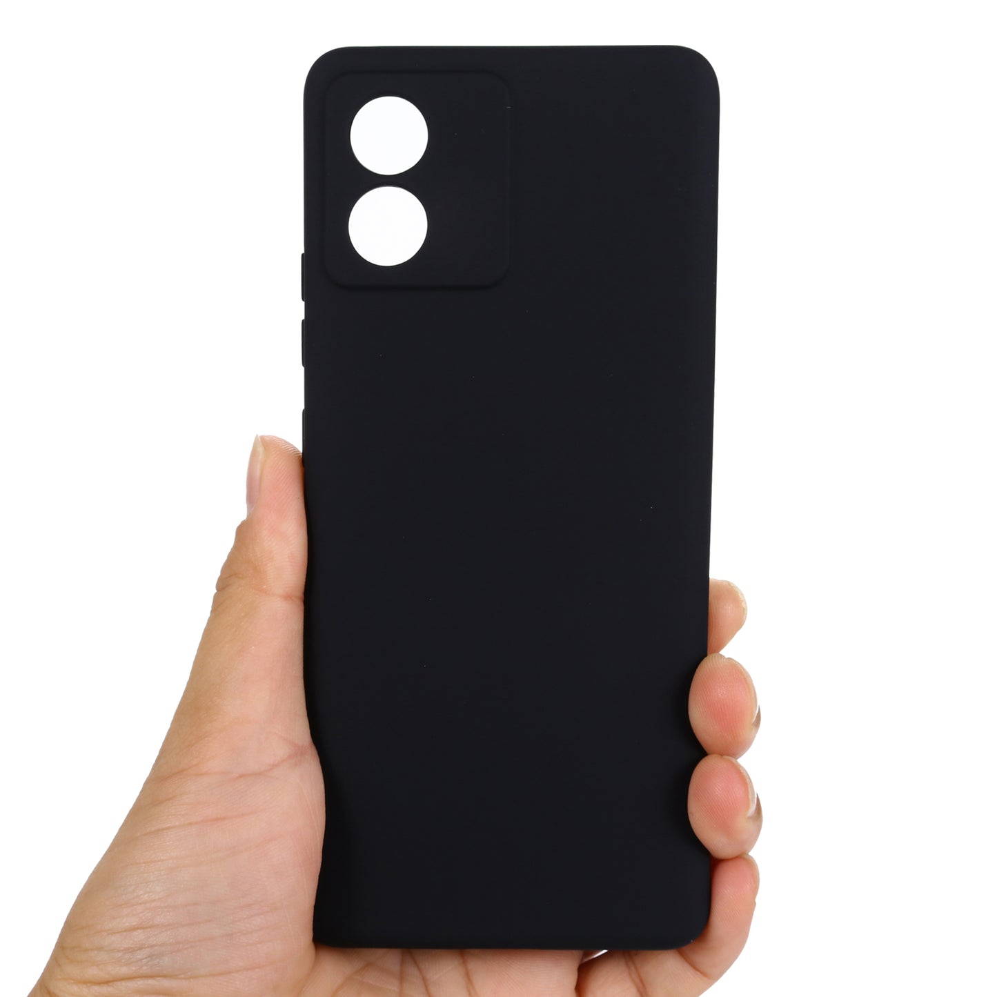 For Motorola Moto E13 4G Anti-Dust Phone Case Liquid Silicone Soft Lining Phone Cover Shell with Strap
