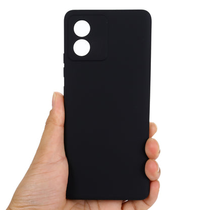 For Motorola Moto E13 4G Anti-Dust Phone Case Liquid Silicone Soft Lining Phone Cover Shell with Strap