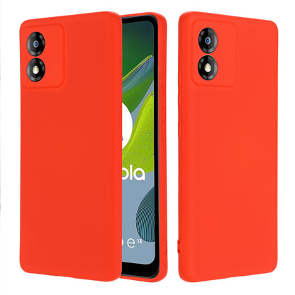 For Motorola Moto E13 4G Anti-Dust Phone Case Liquid Silicone Soft Lining Phone Cover Shell with Strap
