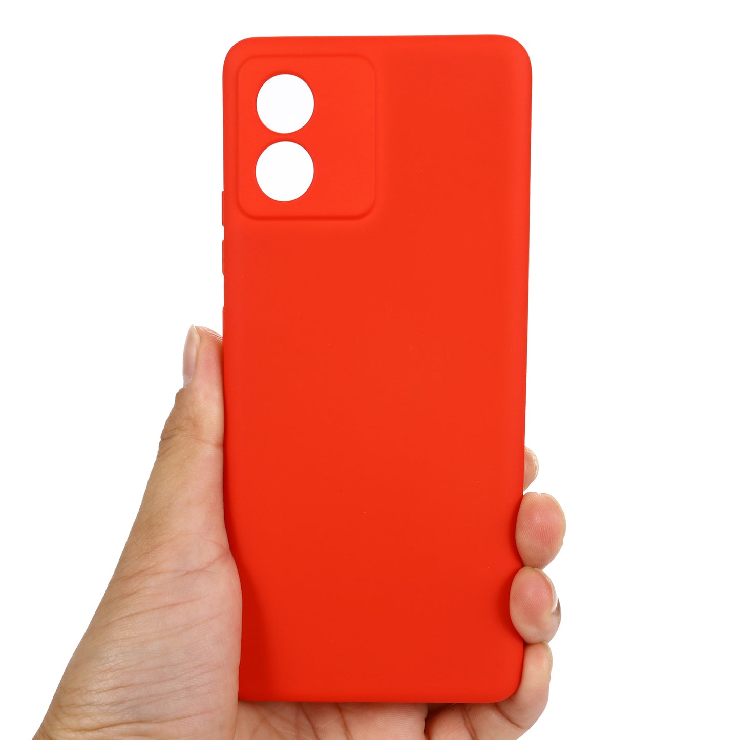 For Motorola Moto E13 4G Anti-Dust Phone Case Liquid Silicone Soft Lining Phone Cover Shell with Strap