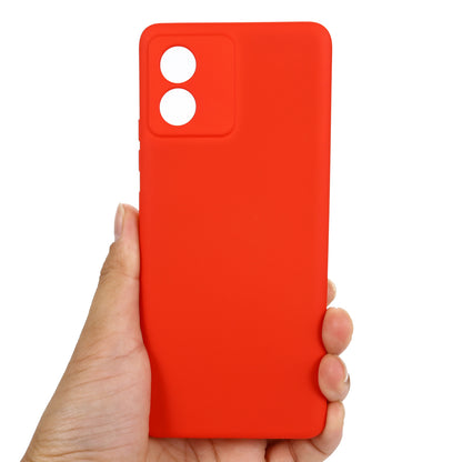 For Motorola Moto E13 4G Anti-Dust Phone Case Liquid Silicone Soft Lining Phone Cover Shell with Strap