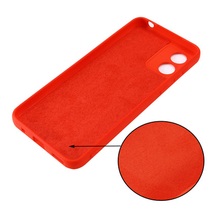For Motorola Moto E13 4G Anti-Dust Phone Case Liquid Silicone Soft Lining Phone Cover Shell with Strap