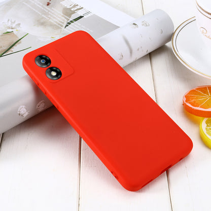 For Motorola Moto E13 4G Anti-Dust Phone Case Liquid Silicone Soft Lining Phone Cover Shell with Strap