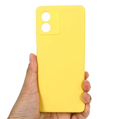 For Motorola Moto E13 4G Anti-Dust Phone Case Liquid Silicone Soft Lining Phone Cover Shell with Strap
