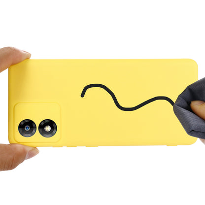 For Motorola Moto E13 4G Anti-Dust Phone Case Liquid Silicone Soft Lining Phone Cover Shell with Strap