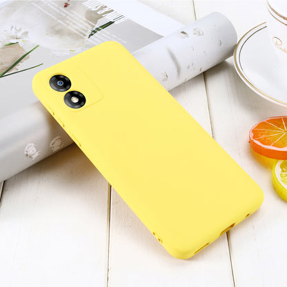 For Motorola Moto E13 4G Anti-Dust Phone Case Liquid Silicone Soft Lining Phone Cover Shell with Strap