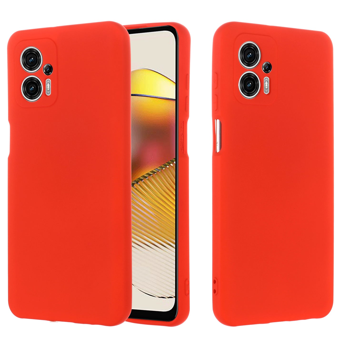 Smartphone Cover for Motorola Moto G13 4G / G23 4G , Liquid Silicone Soft Lining Case with Strap