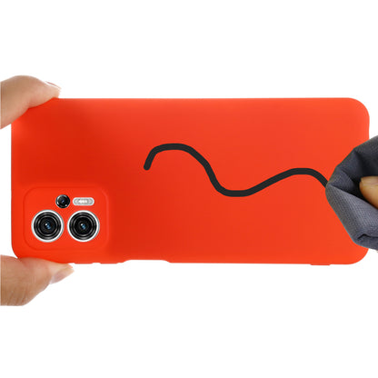 Smartphone Cover for Motorola Moto G13 4G / G23 4G , Liquid Silicone Soft Lining Case with Strap