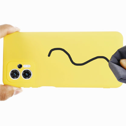 Smartphone Cover for Motorola Moto G13 4G / G23 4G , Liquid Silicone Soft Lining Case with Strap