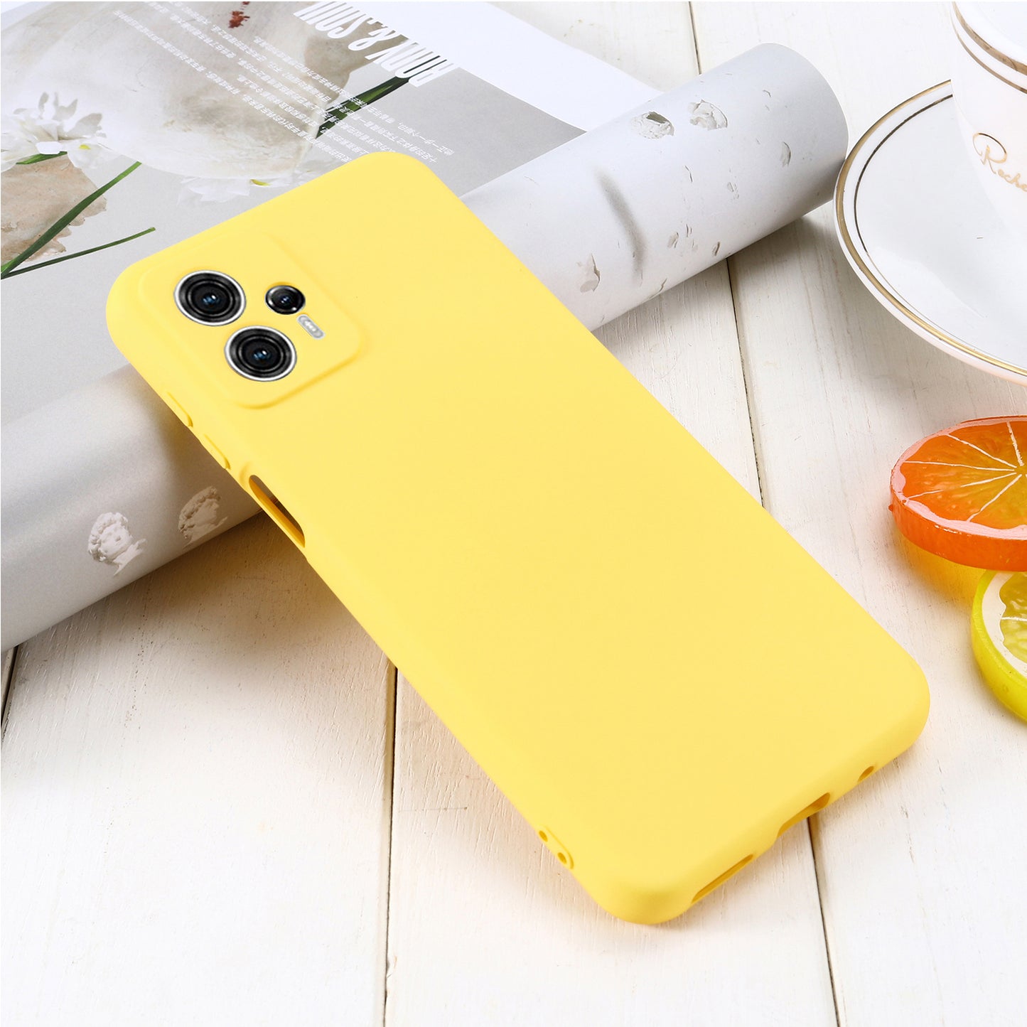 Smartphone Cover for Motorola Moto G13 4G / G23 4G , Liquid Silicone Soft Lining Case with Strap