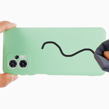 Smartphone Cover for Motorola Moto G13 4G / G23 4G , Liquid Silicone Soft Lining Case with Strap