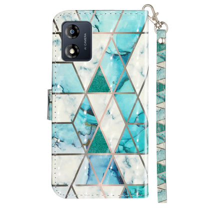 For Motorola Moto E13 4G PU Leather Phone Cover 3D Pattern Printing Wallet Stand Phone Case with Strap