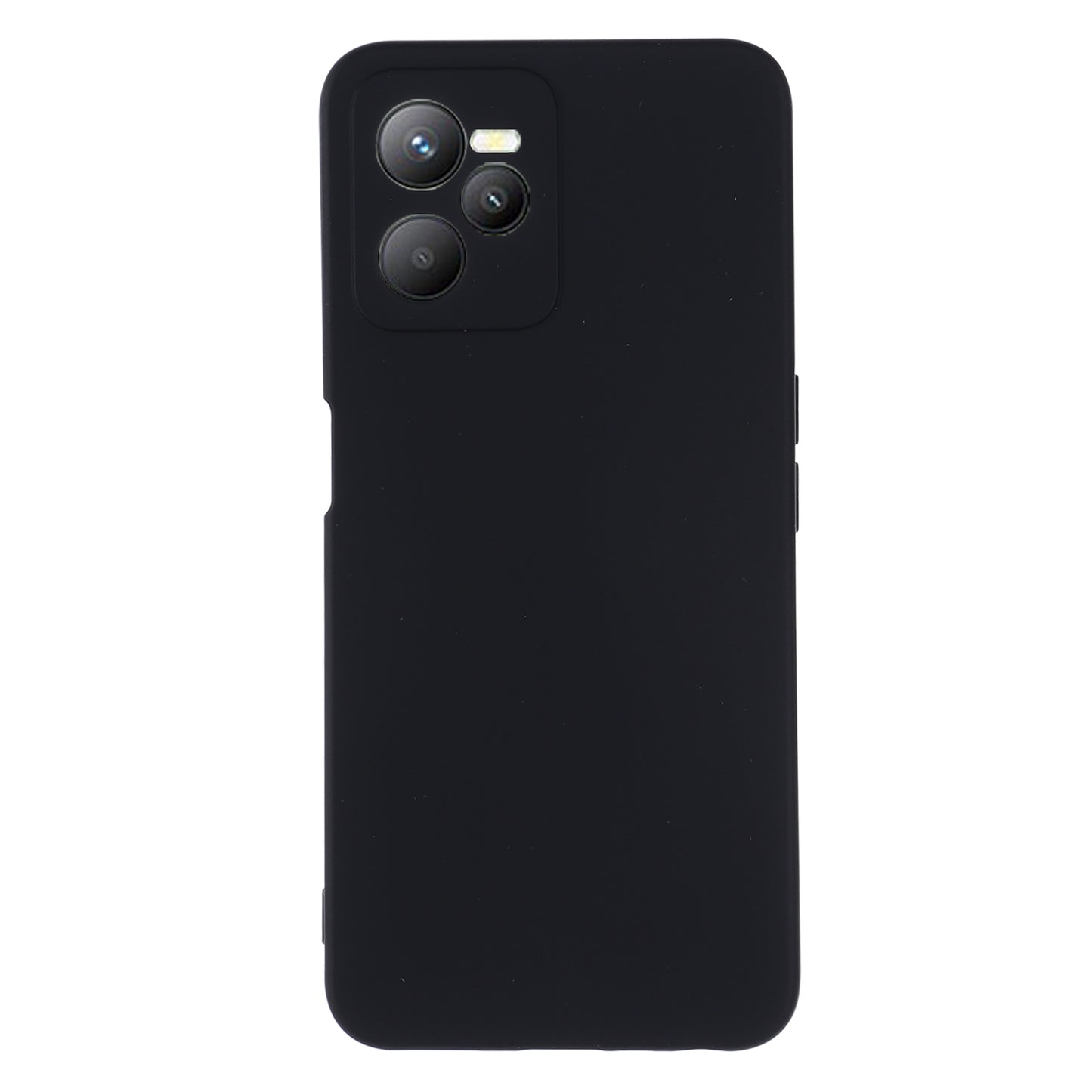 For Realme C35 4G / Narzo 50A Prime Drop Protection Phone Cover Liquid Silicone Soft Lining Phone Case with Strap