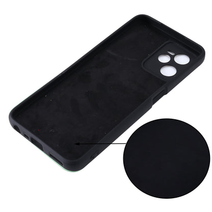 For Realme C35 4G / Narzo 50A Prime Drop Protection Phone Cover Liquid Silicone Soft Lining Phone Case with Strap
