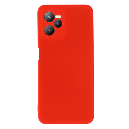 For Realme C35 4G / Narzo 50A Prime Drop Protection Phone Cover Liquid Silicone Soft Lining Phone Case with Strap