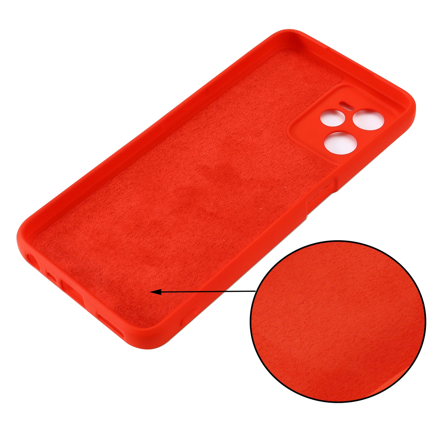 For Realme C35 4G / Narzo 50A Prime Drop Protection Phone Cover Liquid Silicone Soft Lining Phone Case with Strap