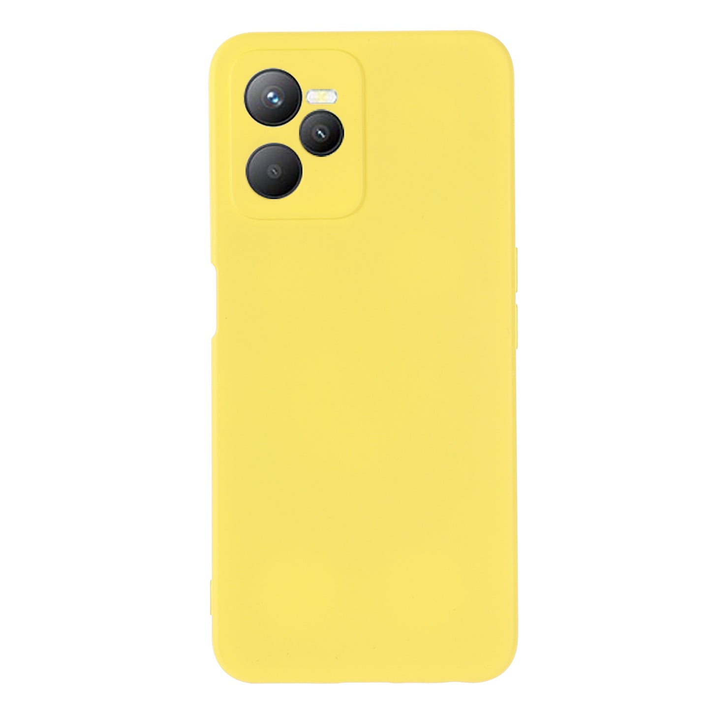 For Realme C35 4G / Narzo 50A Prime Drop Protection Phone Cover Liquid Silicone Soft Lining Phone Case with Strap