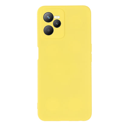 For Realme C35 4G / Narzo 50A Prime Drop Protection Phone Cover Liquid Silicone Soft Lining Phone Case with Strap