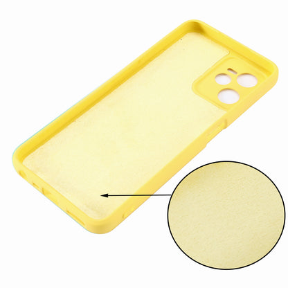 For Realme C35 4G / Narzo 50A Prime Drop Protection Phone Cover Liquid Silicone Soft Lining Phone Case with Strap