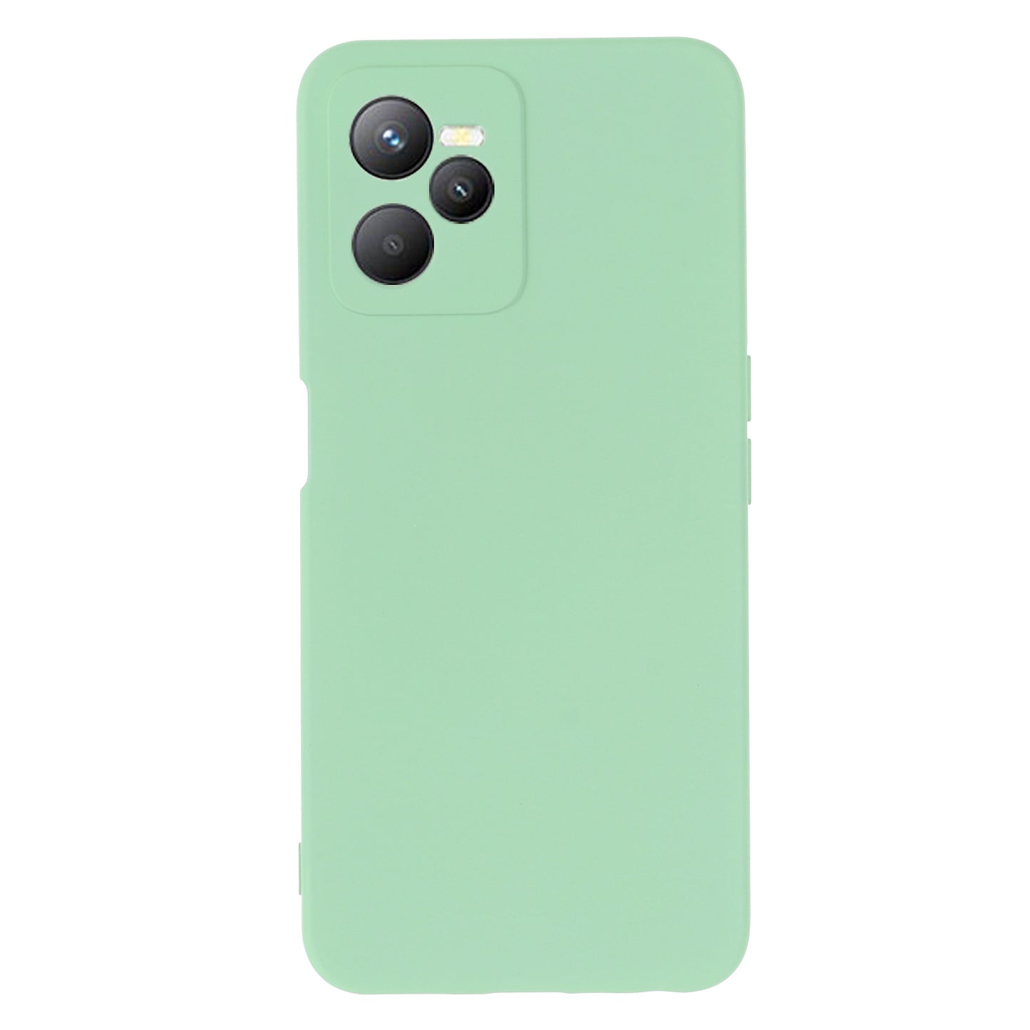 For Realme C35 4G / Narzo 50A Prime Drop Protection Phone Cover Liquid Silicone Soft Lining Phone Case with Strap