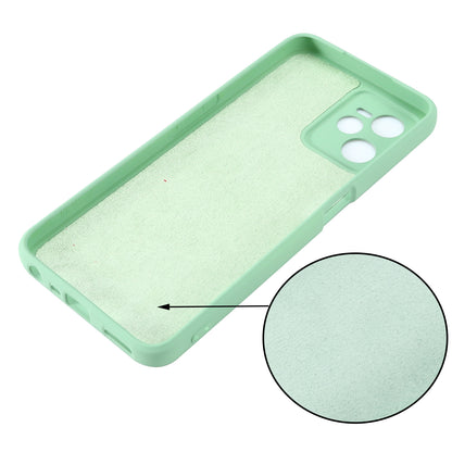 For Realme C35 4G / Narzo 50A Prime Drop Protection Phone Cover Liquid Silicone Soft Lining Phone Case with Strap
