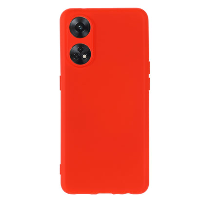 Phone Case for Oppo Reno8 T 4G , Liquid Silicone Soft Lining Shockproof Smartphone Cover with Strap