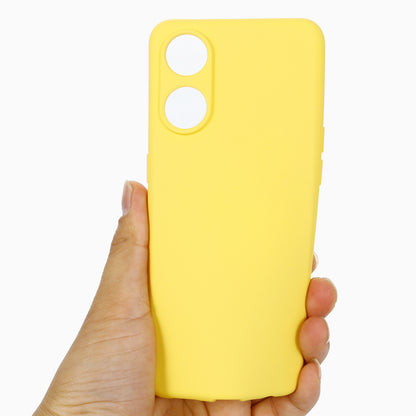 Phone Case for Oppo Reno8 T 4G , Liquid Silicone Soft Lining Shockproof Smartphone Cover with Strap