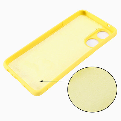 Phone Case for Oppo Reno8 T 4G , Liquid Silicone Soft Lining Shockproof Smartphone Cover with Strap