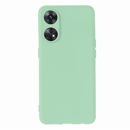Phone Case for Oppo Reno8 T 4G , Liquid Silicone Soft Lining Shockproof Smartphone Cover with Strap