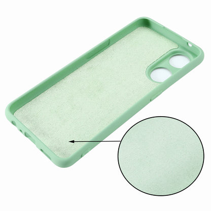 Phone Case for Oppo Reno8 T 4G , Liquid Silicone Soft Lining Shockproof Smartphone Cover with Strap