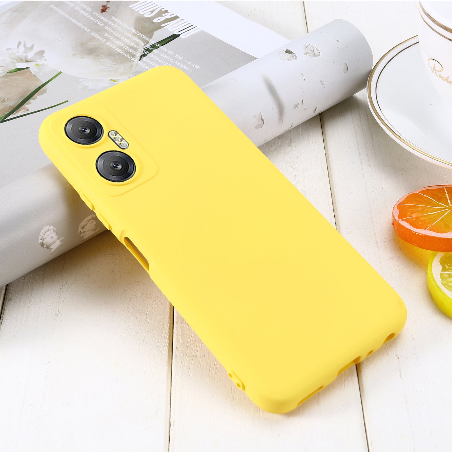 Phone Case for Infinix Hot 20 5G , Impact-resistant Liquid Silicone Soft Lining Cover with Strap