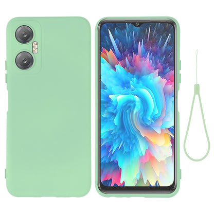 Phone Case for Infinix Hot 20 5G , Impact-resistant Liquid Silicone Soft Lining Cover with Strap