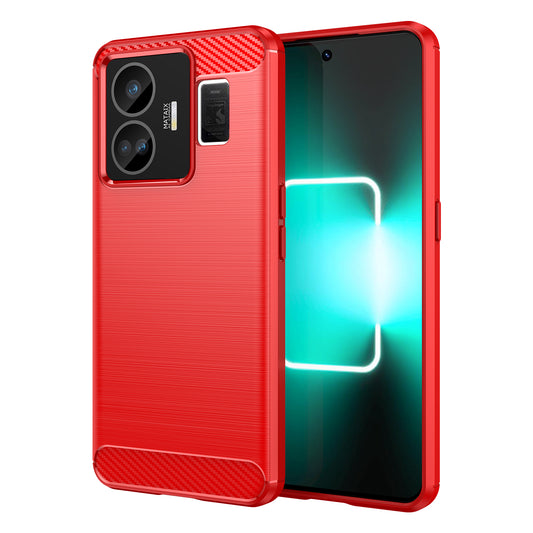 For Realme GT3 5G / GT Neo 5 5G Brushed Phone Case Carbon Fiber Texture Phone Shell Mobile Phone Cover