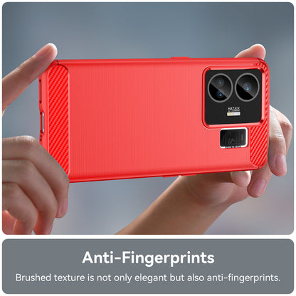 For Realme GT3 5G / GT Neo 5 5G Brushed Phone Case Carbon Fiber Texture Phone Shell Mobile Phone Cover