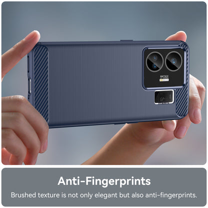 For Realme GT3 5G / GT Neo 5 5G Brushed Phone Case Carbon Fiber Texture Phone Shell Mobile Phone Cover
