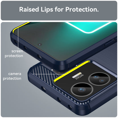 For Realme GT3 5G / GT Neo 5 5G Brushed Phone Case Carbon Fiber Texture Phone Shell Mobile Phone Cover