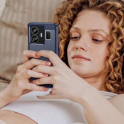 For Realme GT3 5G / GT Neo 5 5G Brushed Phone Case Carbon Fiber Texture Phone Shell Mobile Phone Cover